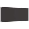 vidaXL Kjøkkenbakplate Mørke grå 120 x 50 x 0,6 cm herdet glass