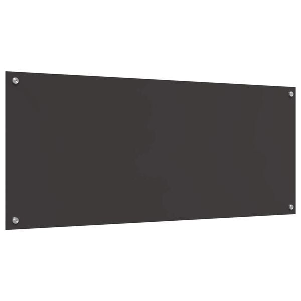 vidaXL Kjøkkenbakplate Mørke grå 120 x 50 x 0,6 cm herdet glass