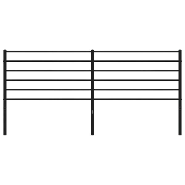 vidaXL Sengegavl i metall svart 200 cm