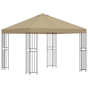 vidaXL Paviljong 3 x 3 m Beige Polyester og st&aring;l 190 gsm
