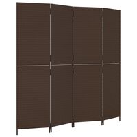 vidaXL Romdeler 4 paneler brun polyrotting