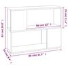 vidaXL Bokhylle/romdeler grå sonoma 80x24x63 cm
