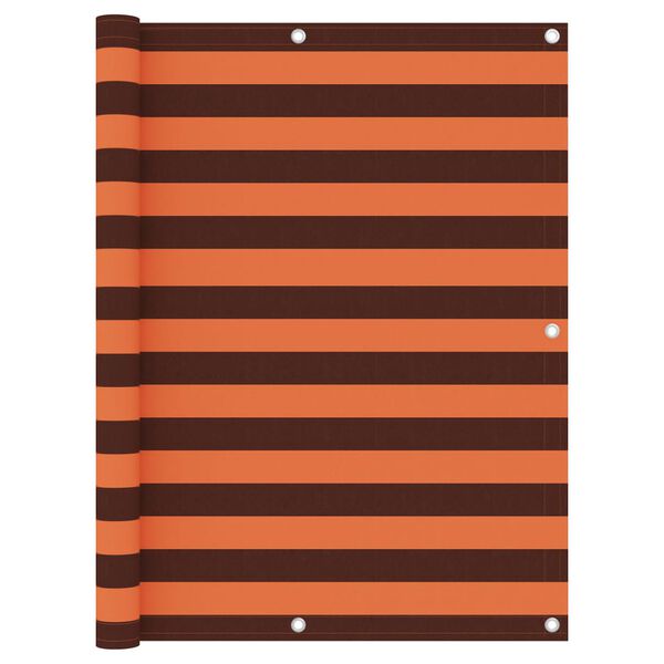 vidaXL Balkongskjerm oransje og brun 120x400 cm oxfordstoff