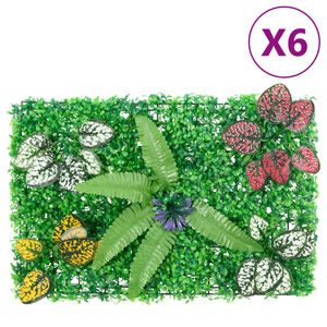 &nbsp;vidaXL Gjerde med kunstige planter&nbsp;6 stk gr&oslash;nn 40x60 cm