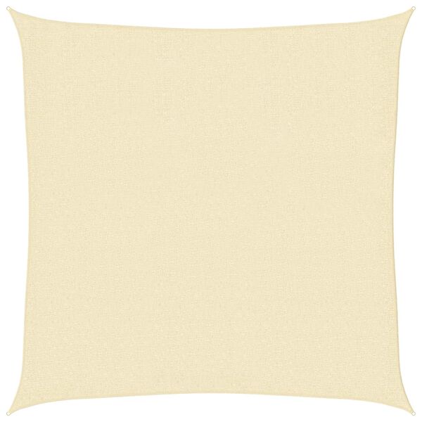 vidaXL Solseil HDPE Kvadrat 3,6x3,6 m Kremhvit