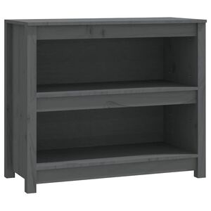 vidaXL Bokhylle gr&aring; 80x35x68 cm heltre furu