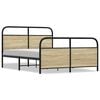 vidaXL Sengeramme i metall uten madrass sonoma eik 140x200 cm