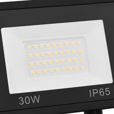 vidaXL LED-flomlys med sensor 30 W varmhvit