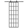 vidaXL Skyved&oslash;r med monteringssett svart 76x205 cm ESG-glass