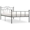 vidaXL Sengeramme gr&aring; metall 90x200 cm