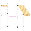 vidaXL Manuell uttrekkbar markise 100 cm oransje og hvite striper
