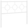 vidaXL Utskiftbar sengegavl i metall hvit 107 cm