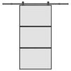 vidaXL Skyved&oslash;r med monteringssett 102,5x205 cm herdet glass&aluminium