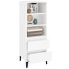 vidaXL Highboard hvit 40x36x110 cm konstruert tre