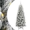 vidaXL Kunstig juletre Hvit 180 cm PVC og plast og st&aring;l og PE