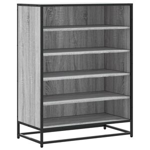 vidaXL Skoskap gr&aring; sonoma 75x38x97,5 cm konstruert tre og metall