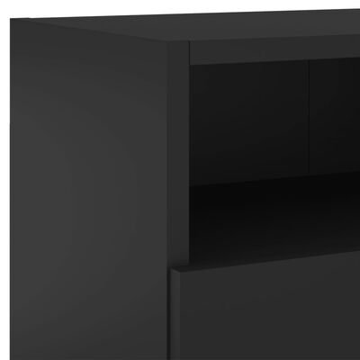 vidaXL Vegghengte TV-enheter 5 deler svart konstruert tre