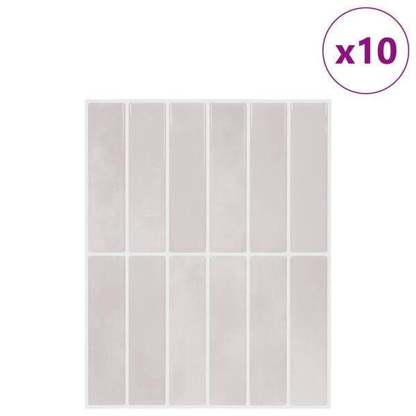 vidaXL Rektangul&aelig;r flis 10 pcs Beige 29 x 23 x 0,08 cm