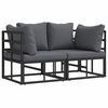 vidaXL Utend&oslash;rs M&oslash;bler 2 Stk Svart og Anthracite 71,5 x 71,5 x 71 cm