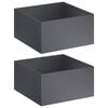 vidaXL Hageblomsterpotte 2 stk. Antrasitt 80 x 80 x 40 cm