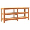 vidaXL Arbeidsbenk med hylle 181.5 x 50 x 80 cm Heltre furu