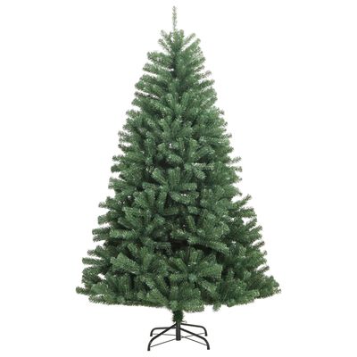 vidaXL Kunstig hengslet juletre med stativ grønn 180 cm