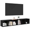 vidaXL TV-benksett 2 pcs Svart Eik 37 x 35 x 107cm Konstruert tre