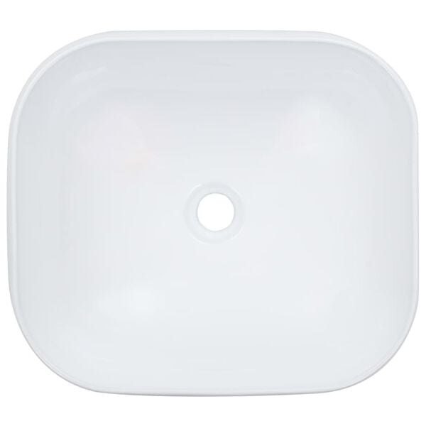 vidaXL Vask 44,5x39,5x14,5 cm keramikk hvit