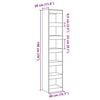 vidaXL Bokhylle/romdeler gammelt tre 40x30x198 cm