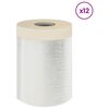 vidaXL St&oslash;vduk med klebrig tape 12 stk. Gjennomsiktig 30 x 3300 cm