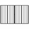 vidaXL Hundeluke 2 pcs Svart 60 x 80 cm Galvanisert St&aring;l