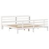 vidaXL Sengeramme med hodegavl hvit 180x200 cm heltre furu