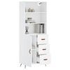 vidaXL Highboard hvit 69,5x34x180 cm konstruert tre