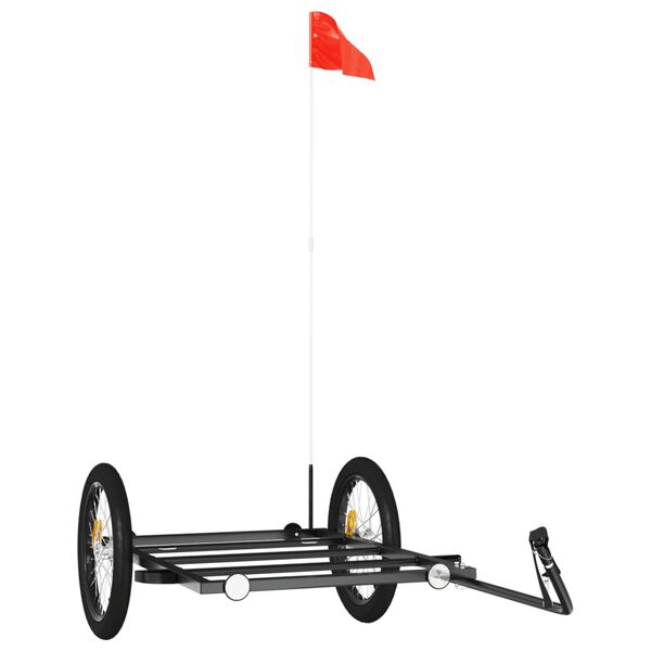 vidaXL Sykkelhenger svart 135x68x37 cm jern