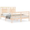 vidaXL Sengeramme med hodegavl small double heltre