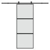 vidaXL Skyved&oslash;r med monteringssett 76x205 cm herdet glass og aluminium