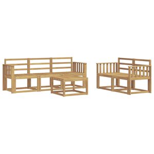 vidaXL Utend&oslash;rs sofa-sett 6 pcs Hvit 59 x 59 x 37 cm Solid akasietre