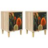 vidaXL Nattbordskap ZAANDAM 2 stk. Sonoma eik 36 x 33 x 50 cm