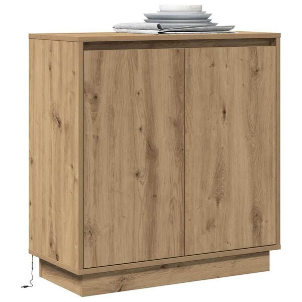 vidaXL LED sideboard Artisan Eik 71 x 34,5 x 75 cm Konstruert tre