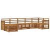 vidaXL Seksjonssofa Sett 6 pcs Naturlig Solid akasietre