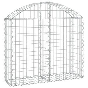 vidaXL Gabionkurv buet 100x30x80/100 cm galvanisert jern
