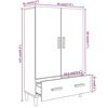 vidaXL Highboard r&oslash;kt eik 70x31x115 cm konstruert tre