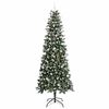 vidaXL Kunstig juletre med 300 LED gr&oslash;nn 240 cm PVC og plast og st&aring;l