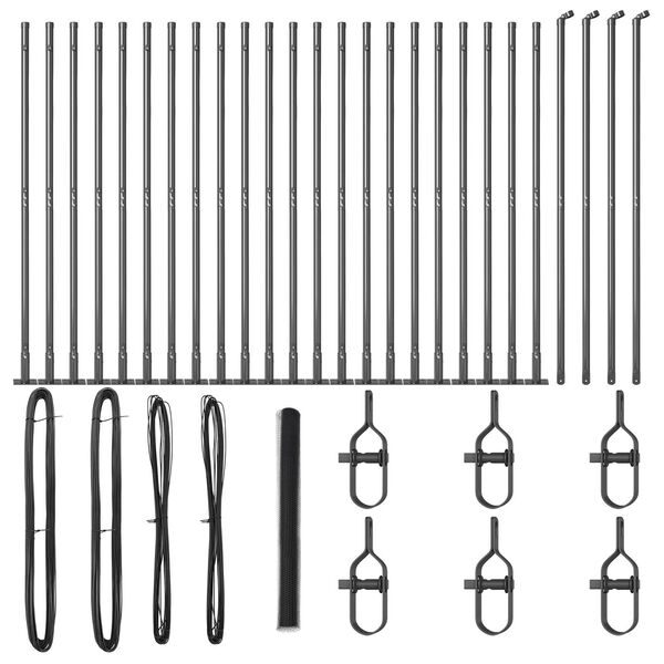 vidaXL Gjerdep&aring;le Gr&aring; 50 x 1,4 m (13 mm netting) St&aring;l og PVC