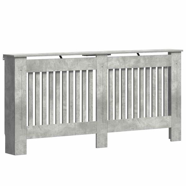 vidaXL Radiator Deksel Betonggr&aring; 172 x 19 x 81,5 cm Konstruert tre