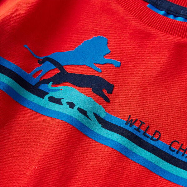 T-skjorte for barn med lange ermer r&oslash;d 128