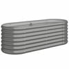 vidaXL H&oslash;ybed galvanisert st&aring;l 114x40x36 cm gr&aring;
