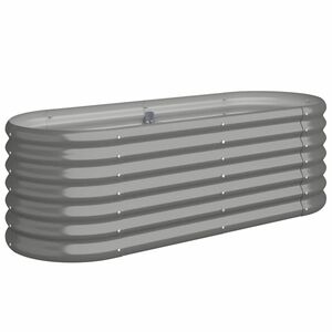 vidaXL H&oslash;ybed galvanisert st&aring;l 114x40x36 cm gr&aring;