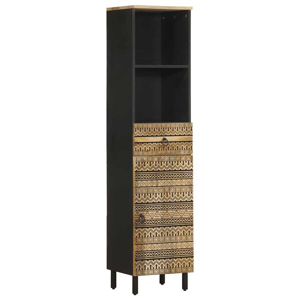 vidaXL Baderomsskapsett 3 deler heltre mango