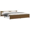 vidaXL Sengeramme honningbrun heltre 180x200 cm Super King